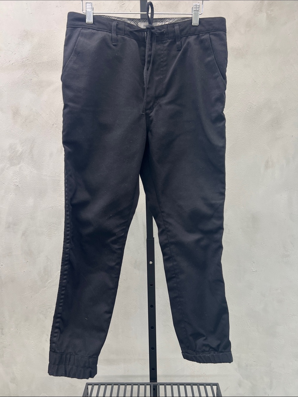 Men's Black Jogger Pants with Drawstring Waist